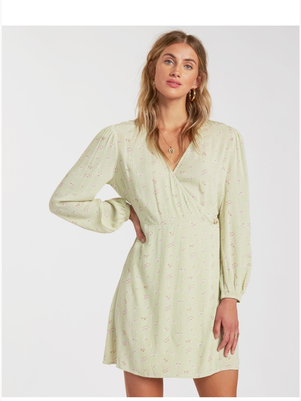 Billabong lotta love floral wrap dress